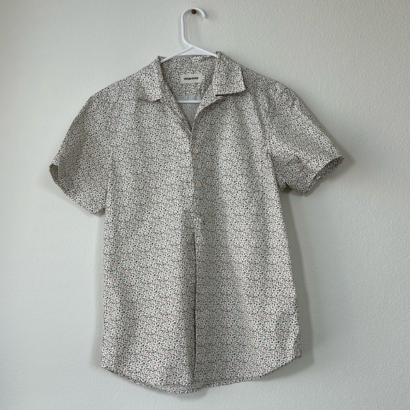 Taylor Stitch Hawthorne Short-Sleeve Shirt, White Floral Print, Size M (38) - Picture 1 of 4